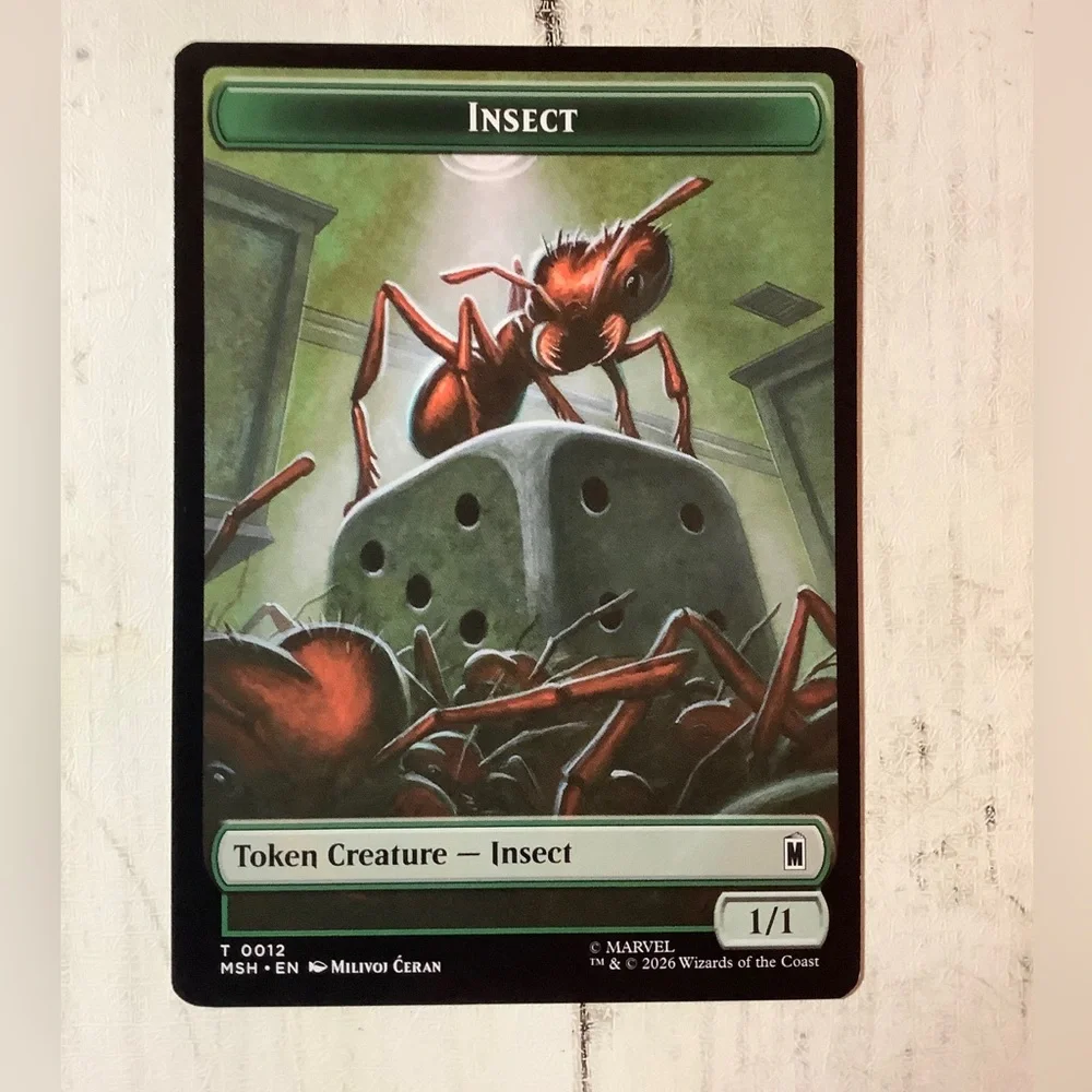 2x Soldier/Insect Token, MTG, Super Heroes Tokens, 2 pack,  Magic